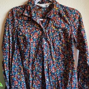 Floral long sleeve button up